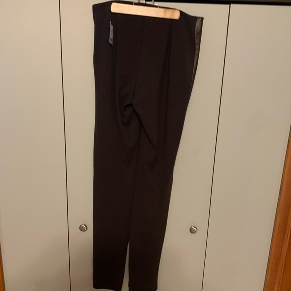 Danier Leather Chocolate Italian Leather Pants size 10 - Picture 5 of 6